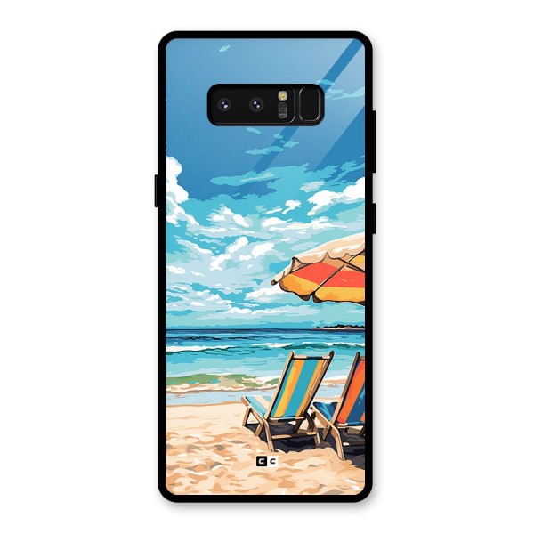Sunny Beach Glass Back Case for Galaxy Note 8