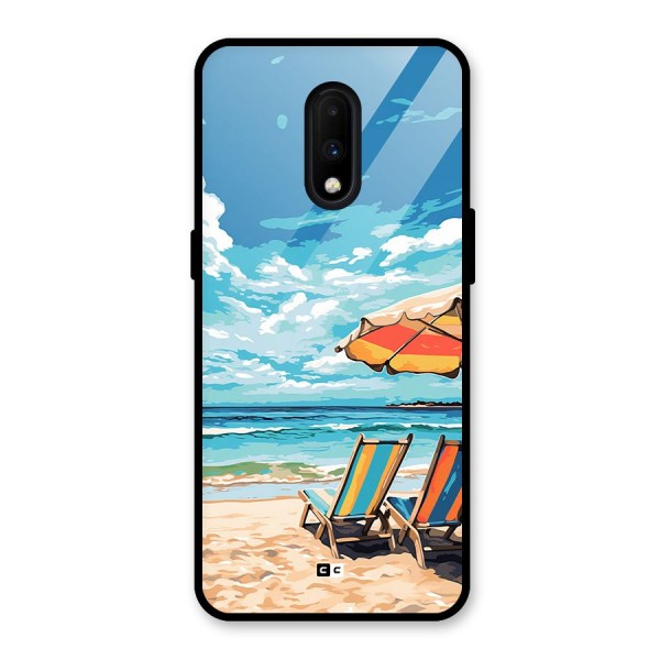 Sunny Beach Glass Back Case for OnePlus 7