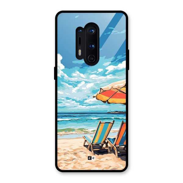 Sunny Beach Glass Back Case for OnePlus 8 Pro