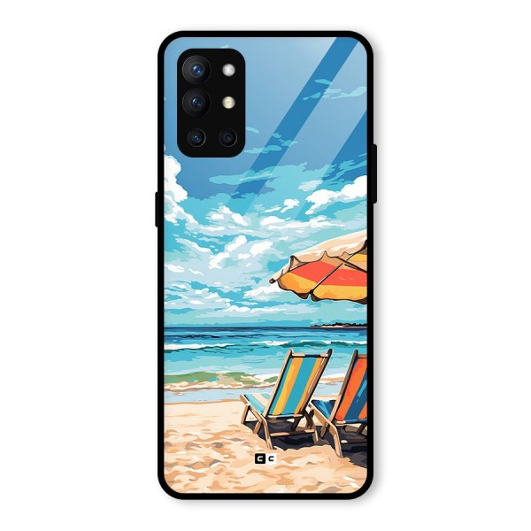 Sunny Beach Glass Back Case for OnePlus 9R