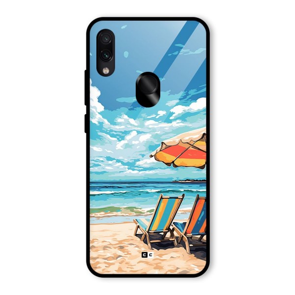 Sunny Beach Glass Back Case for Redmi Note 7 Pro