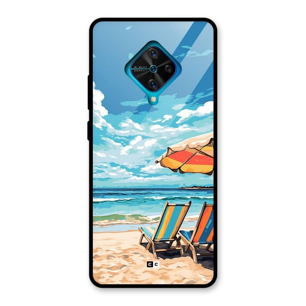 Sunny Beach Glass Back Case for Vivo S1 Pro