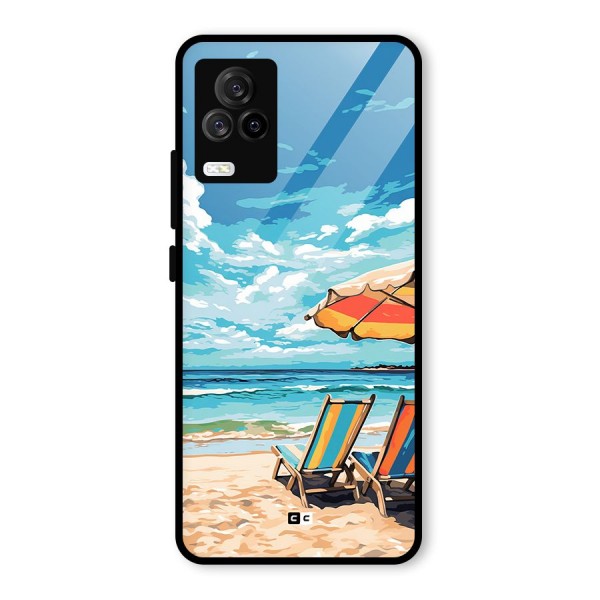 Sunny Beach Glass Back Case for Vivo iQOO 7 Legend 5G