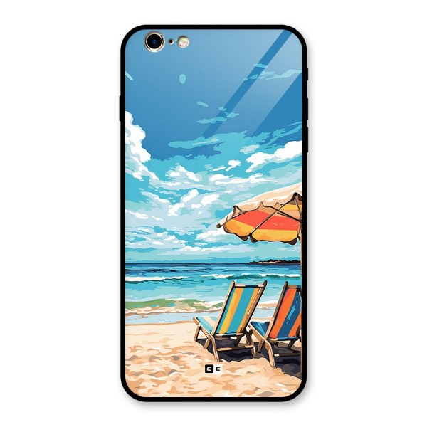 Sunny Beach Glass Back Case for iPhone 6 Plus 6S Plus