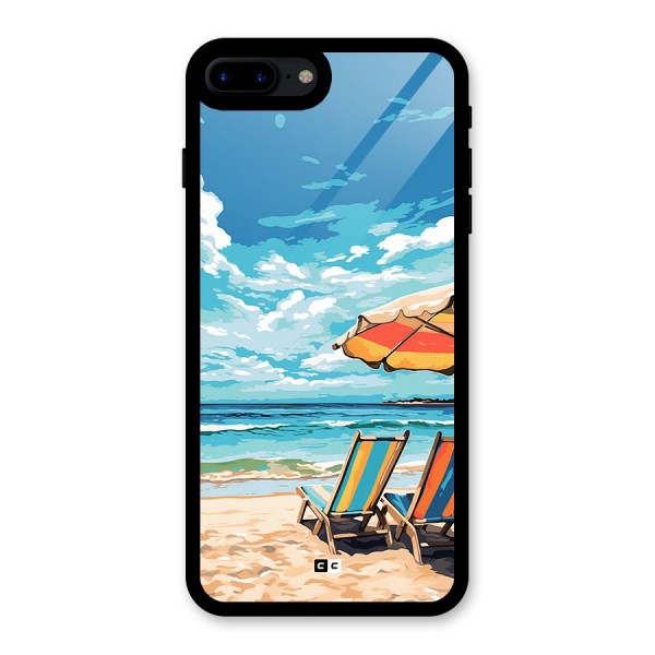 Sunny Beach Glass Back Case for iPhone 7 Plus