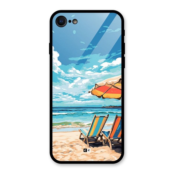Sunny Beach Glass Back Case for iPhone 8