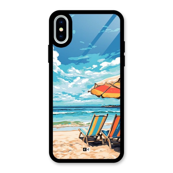 Sunny Beach Glass Back Case for iPhone X