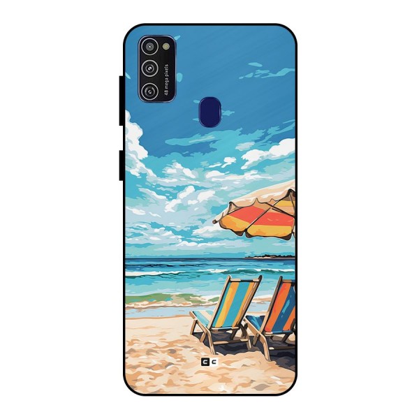 Sunny Beach Metal Back Case for Galaxy M21