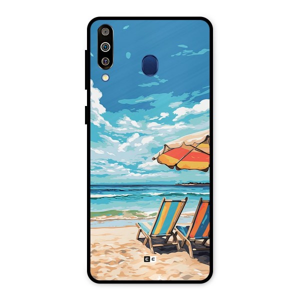 Sunny Beach Metal Back Case for Galaxy M30