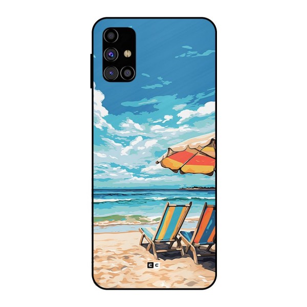 Sunny Beach Metal Back Case for Galaxy M31s