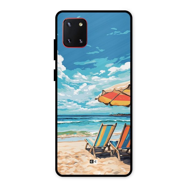 Sunny Beach Metal Back Case for Galaxy Note 10 Lite