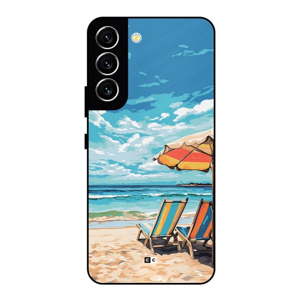 Sunny Beach Metal Back Case for Galaxy S22 5G
