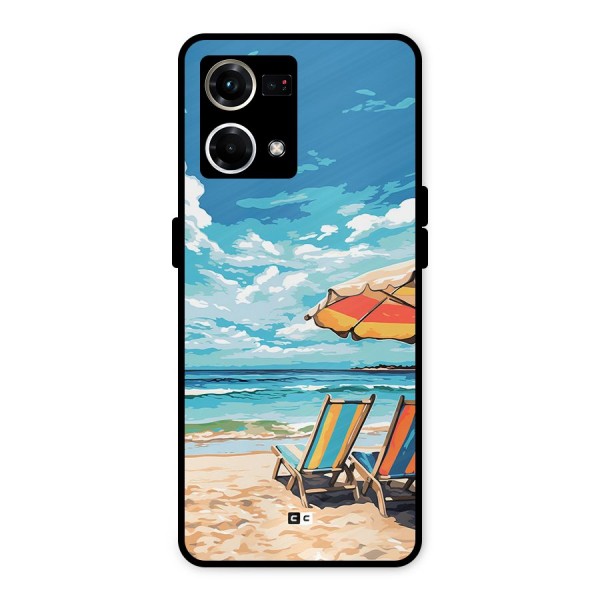 Sunny Beach Metal Back Case for Oppo F21 Pro 4G