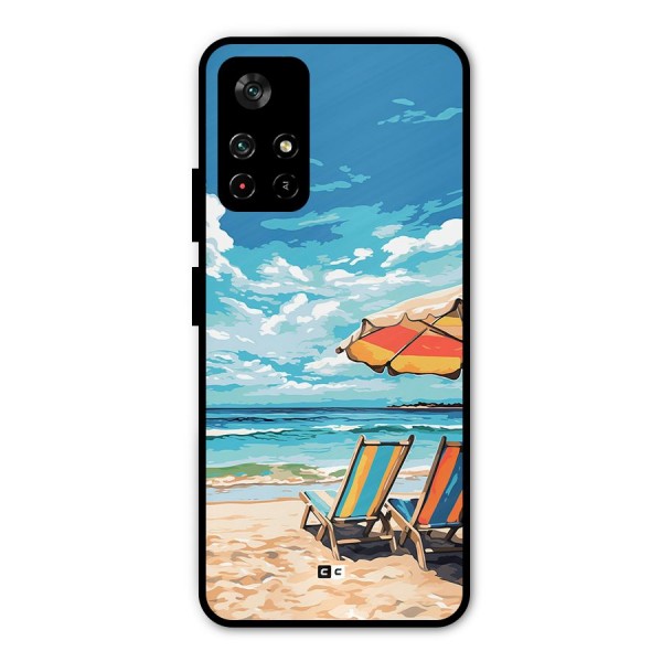 Sunny Beach Metal Back Case for Poco M4 Pro 5G