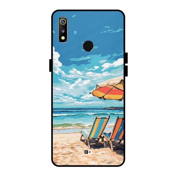Sunny Beach Metal Back Case for Realme 3