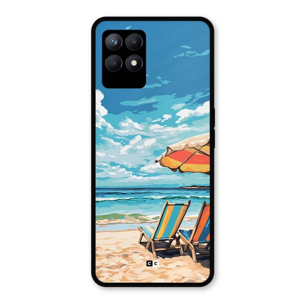 Sunny Beach Metal Back Case for Realme Narzo 50