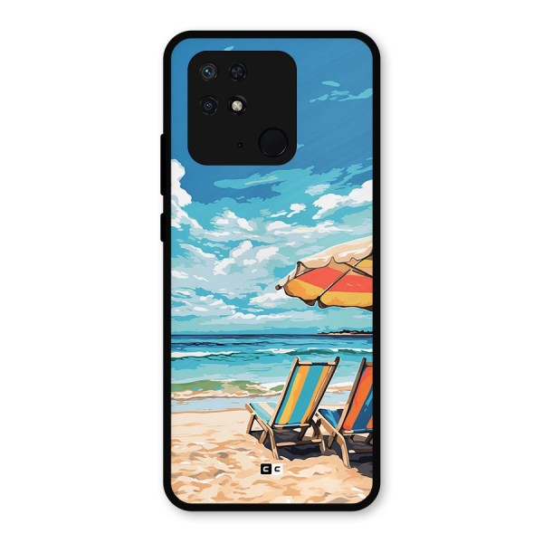 Sunny Beach Metal Back Case for Redmi 10 Power