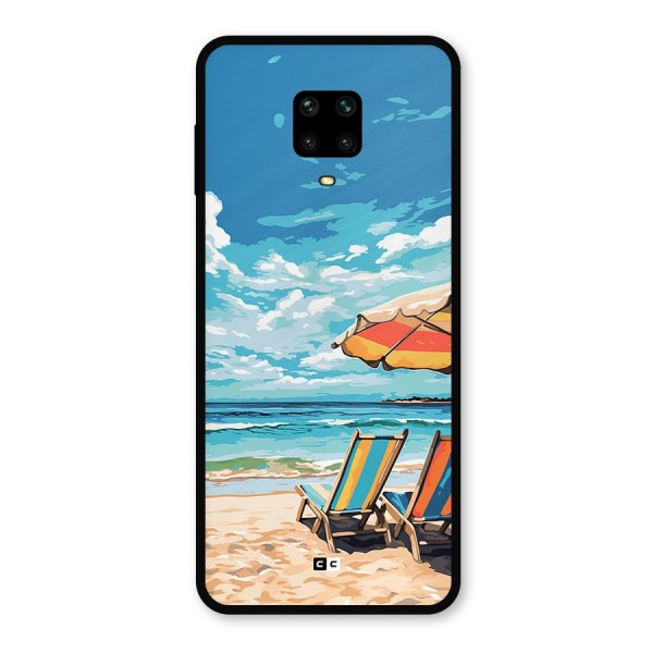 Sunny Beach Metal Back Case for Redmi Note 9 Pro Max