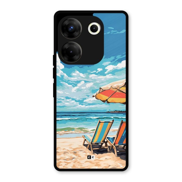 Sunny Beach Metal Back Case for Tecno Camon 20