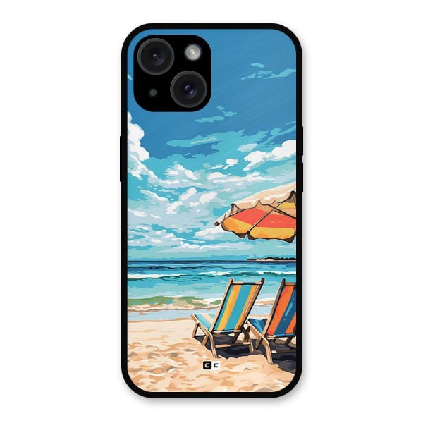 Sunny Beach Metal Back Case for iPhone 15