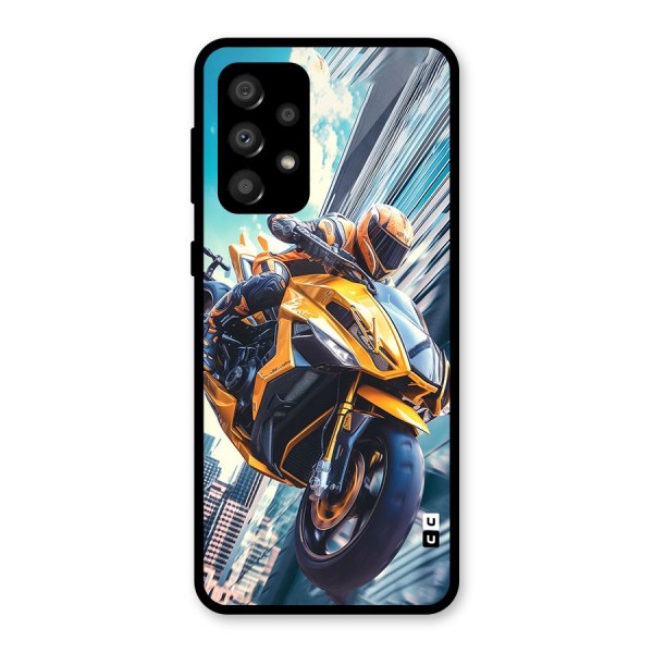 Super Bike Falling Glass Back Case for Galaxy A32