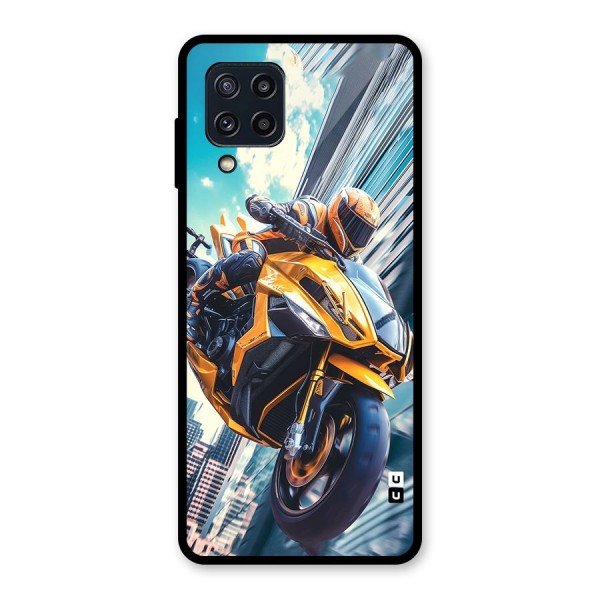 Super Bike Falling Glass Back Case for Galaxy M32