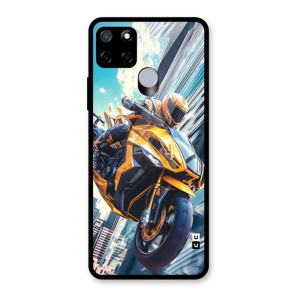 Super Bike Falling Glass Back Case for Realme C15