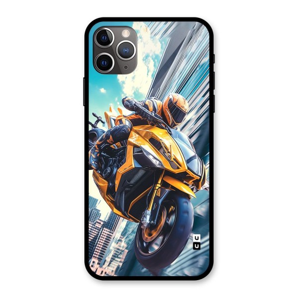Super Bike Falling Glass Back Case for iPhone 11 Pro Max