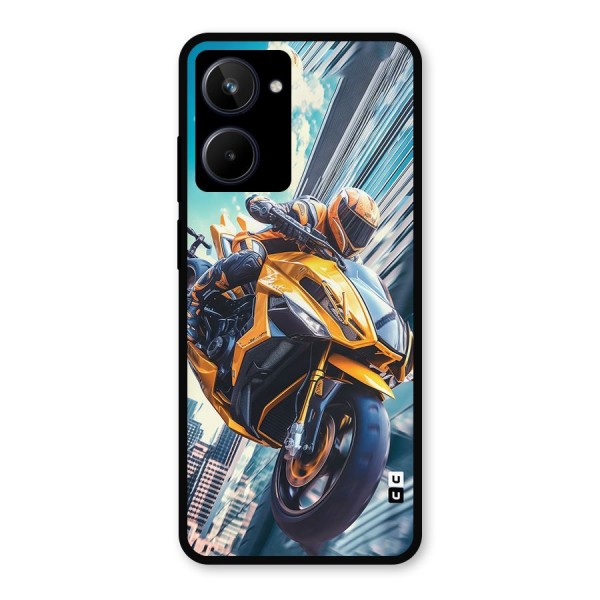 Super Bike Falling Metal Back Case for Realme 10