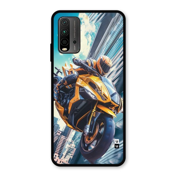 Super Bike Falling Metal Back Case for Redmi 9 Power