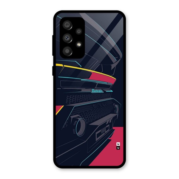 Super Car Parked Glass Back Case for Galaxy A32