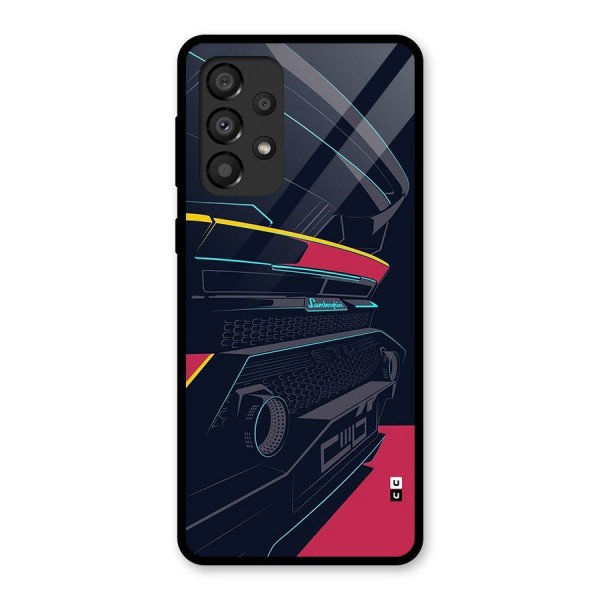 Super Car Parked Glass Back Case for Galaxy A33 5G