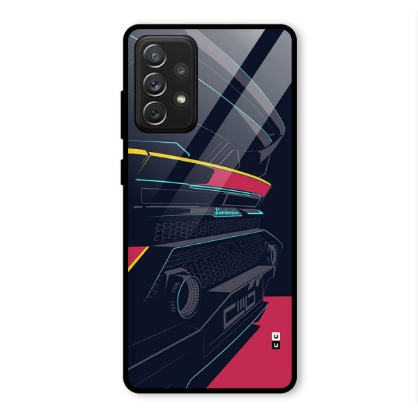 Super Car Parked Glass Back Case for Galaxy A72