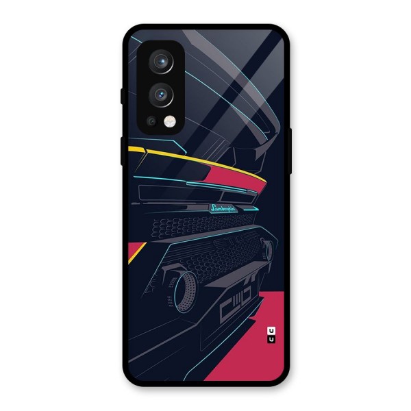 Super Car Parked Glass Back Case for OnePlus Nord 2 5G