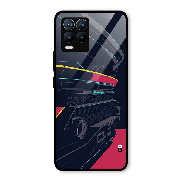 Super Car Parked Glass Back Case for Realme 8 Pro