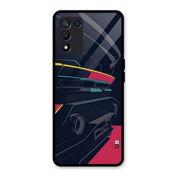 Super Car Parked Glass Back Case for Realme 9 5G Speed