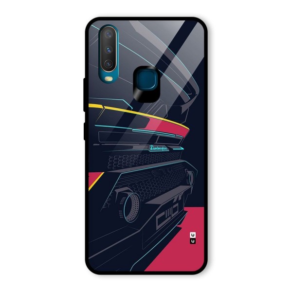 Super Car Parked Glass Back Case for Vivo Y12