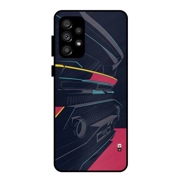 Super Car Parked Metal Back Case for Galaxy A73 5G