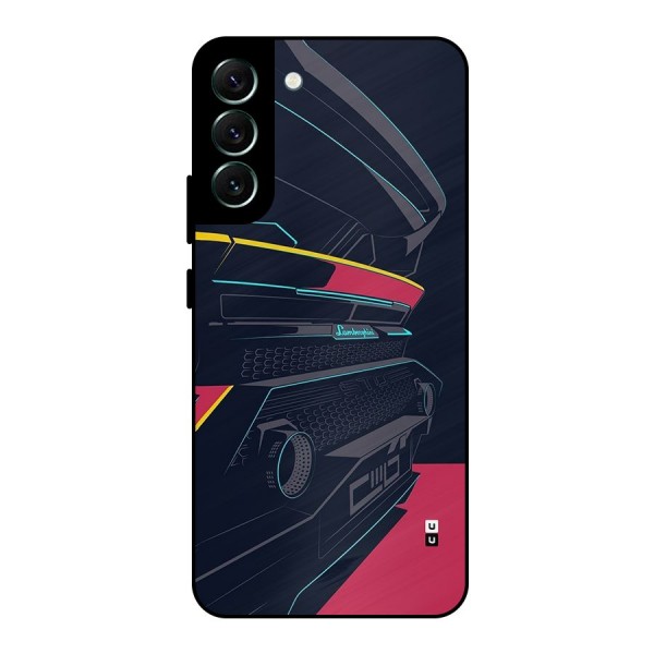 Super Car Parked Metal Back Case for Galaxy S22 Plus 5G