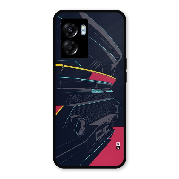 Super Car Parked Metal Back Case for Realme Narzo 50 5G