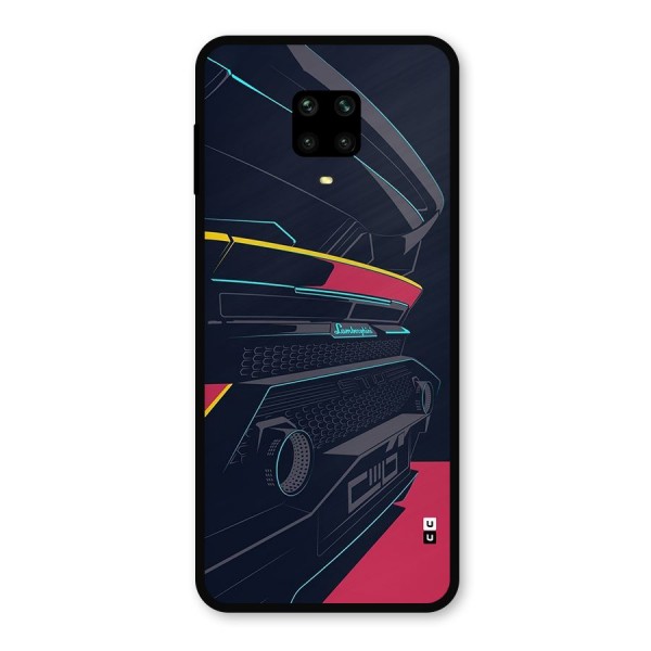 Super Car Parked Metal Back Case for Redmi Note 9 Pro Max