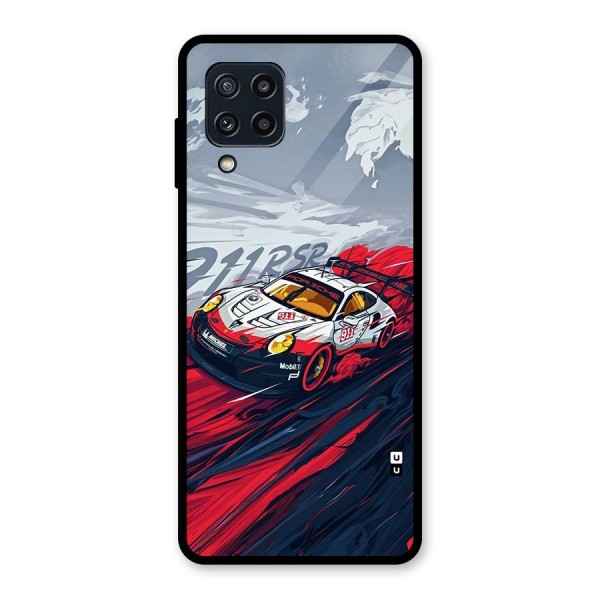 Super Car illustration Glass Back Case for Galaxy M32