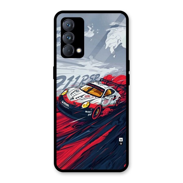 Super Car illustration Glass Back Case for Realme GT Master Edition