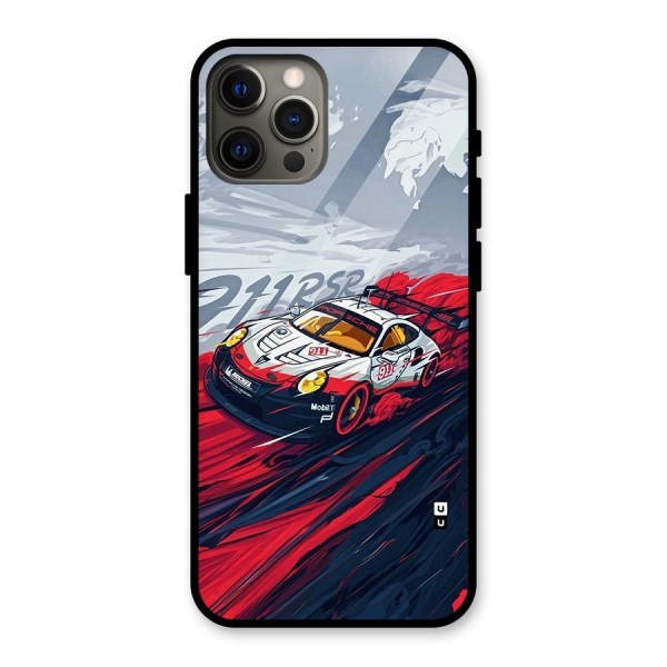 Super Car illustration Glass Back Case for iPhone 12 Pro Max