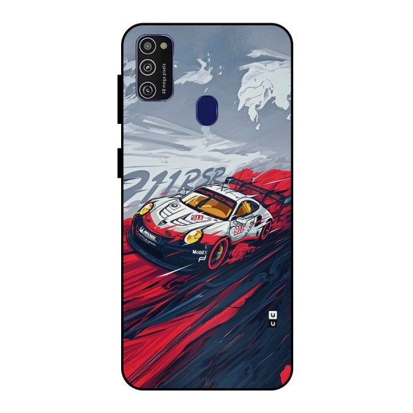 Super Car illustration Metal Back Case for Galaxy M21