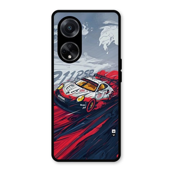Super Car illustration Metal Back Case for Oppo F23
