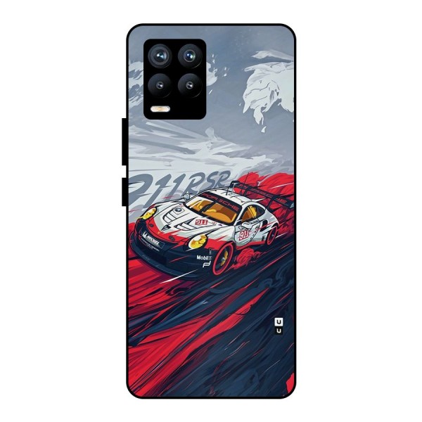Super Car illustration Metal Back Case for Realme 8 Pro
