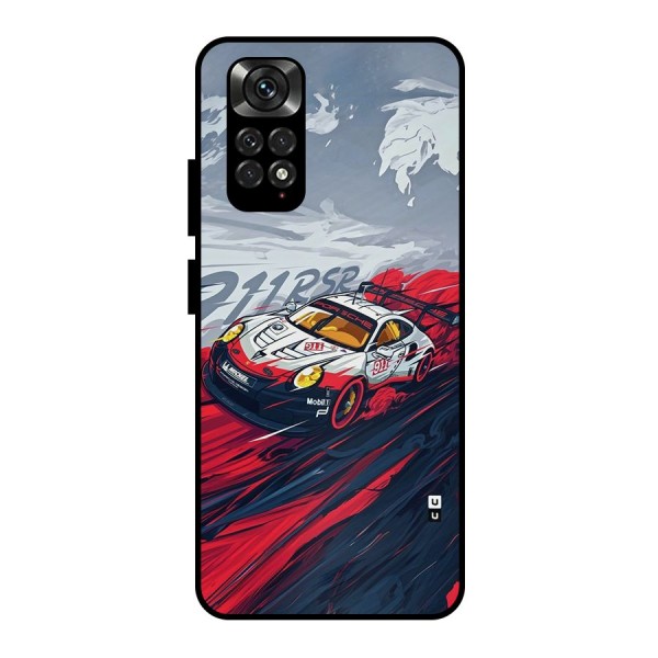 Super Car illustration Metal Back Case for Redmi Note 11 Pro