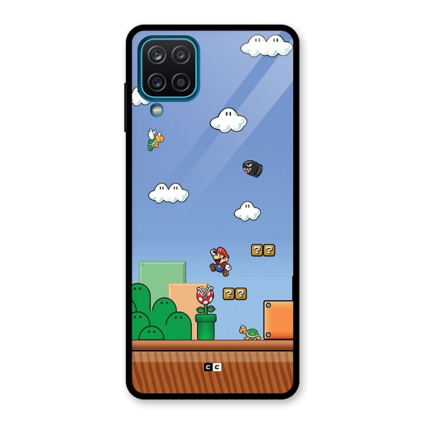 Super Plumber Glass Back Case for Galaxy A12