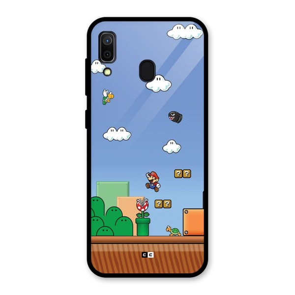 Super Plumber Glass Back Case for Galaxy A30